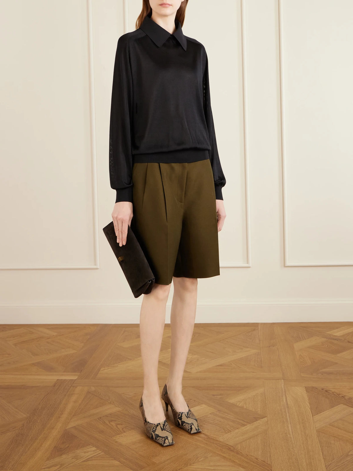 Audrey Suede Clutch