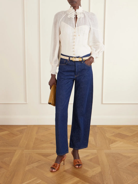Image of Heels. Product name - 70 Laser-cut Leather Mules in Tan colour by brand - Gianvito Rossi