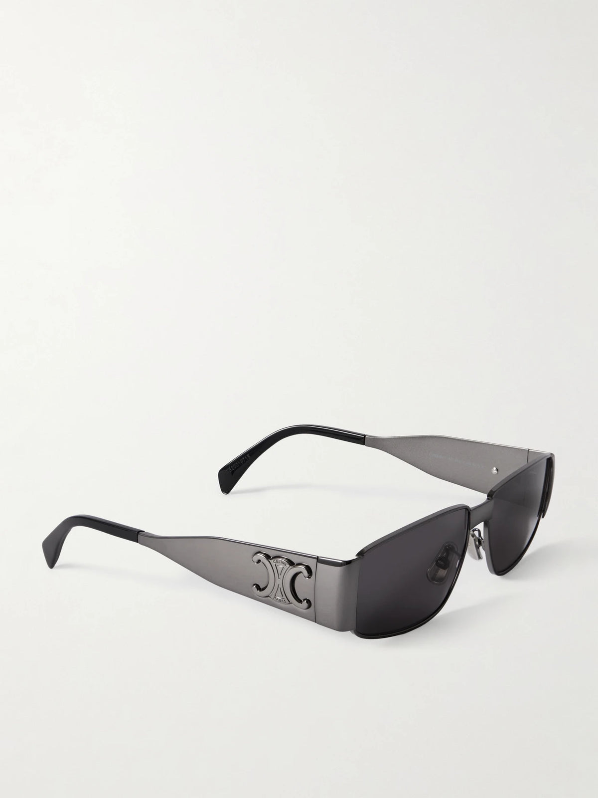 Triomphe Rectangle-frame Gunmetal-tone Sunglasses