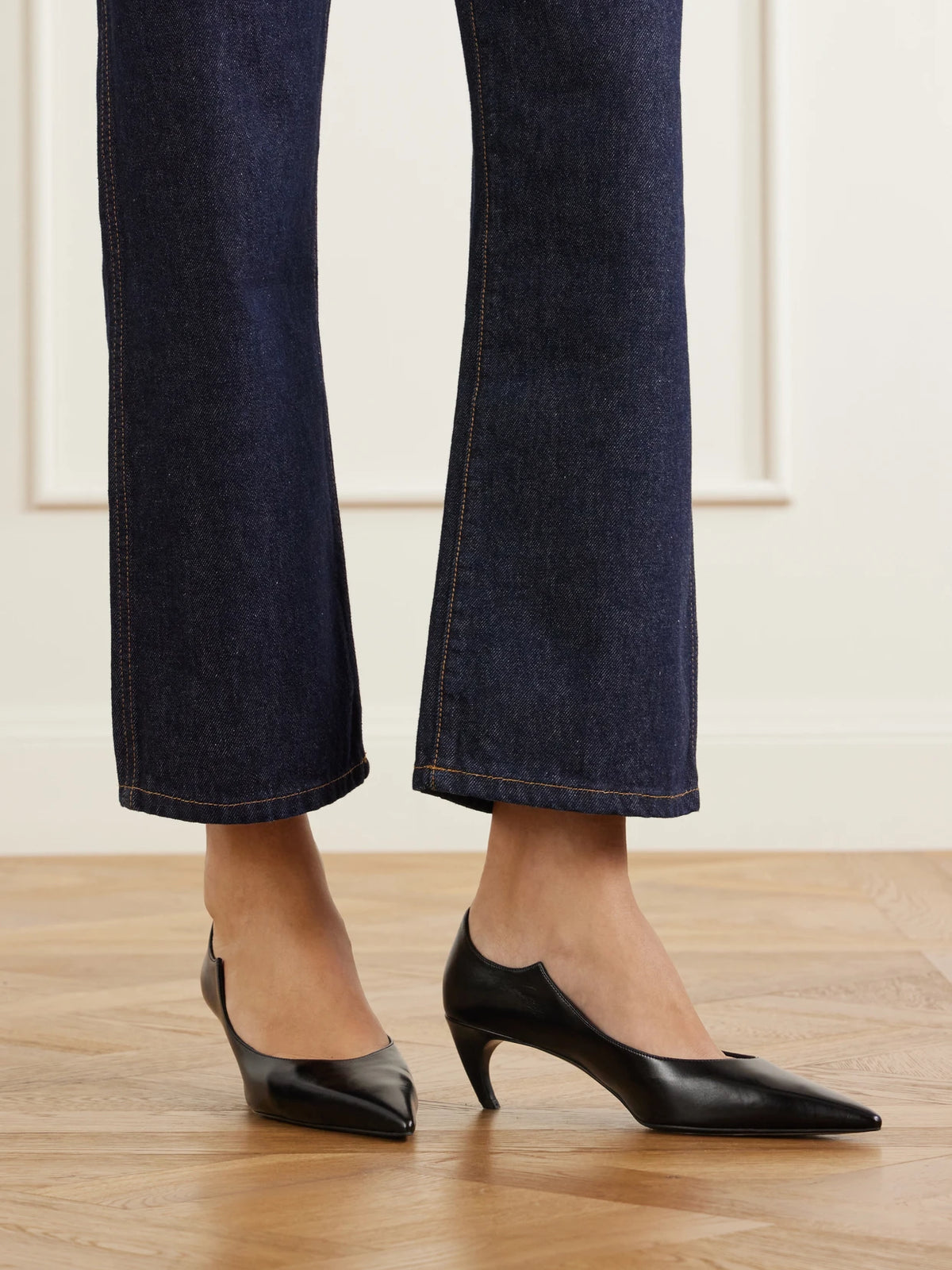 KHAITE Valerie 55 Leather Pumps