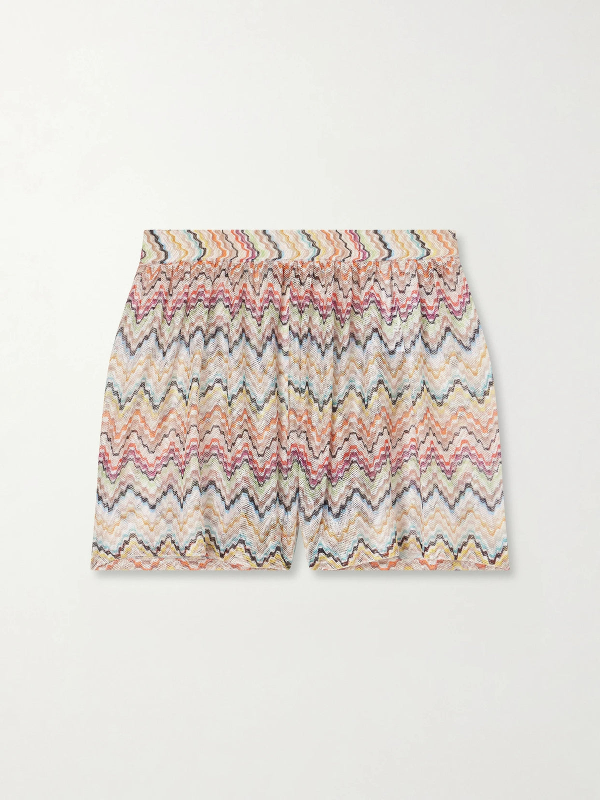 Striped Crochet-knit Shorts
