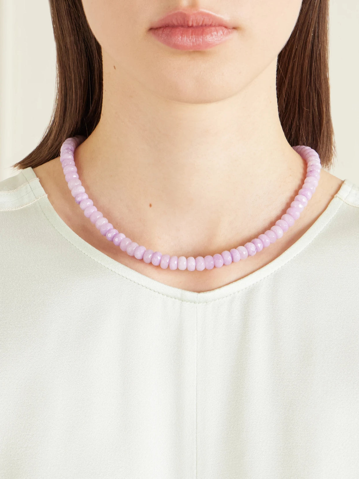 Rora Gold-tone Jade Necklace