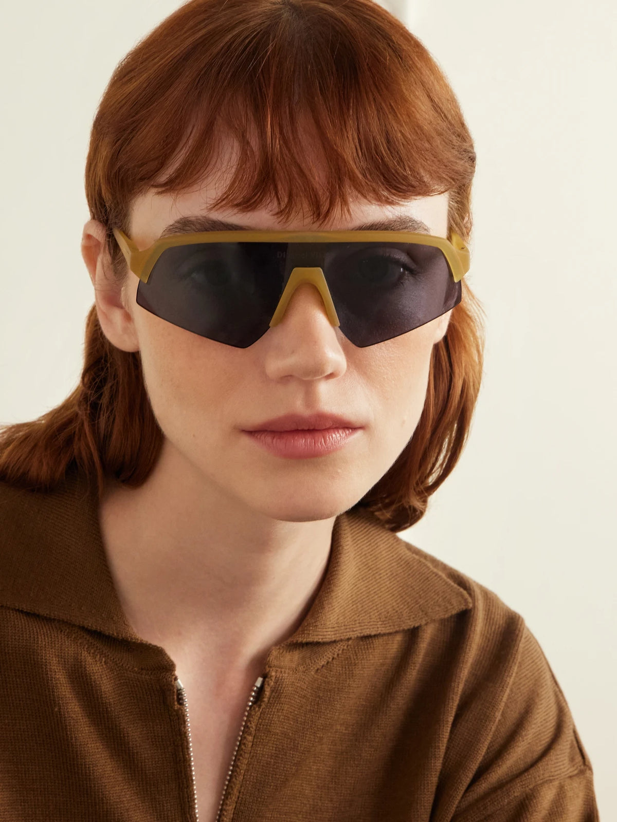 Image of Sunglasses. Product name - Choji Turbo Blade D-frame Injected Sunglasses in Yellow colour by brand - District Vision