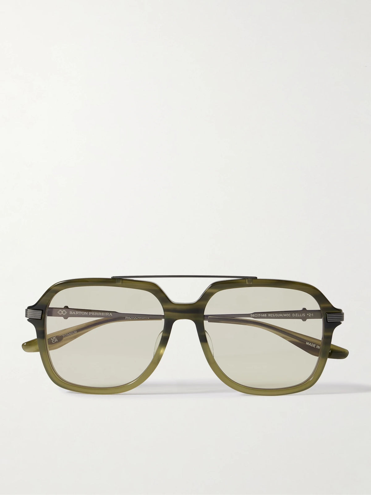 D. Ellis Aviator-style Acetate And Titanium Sunglasses