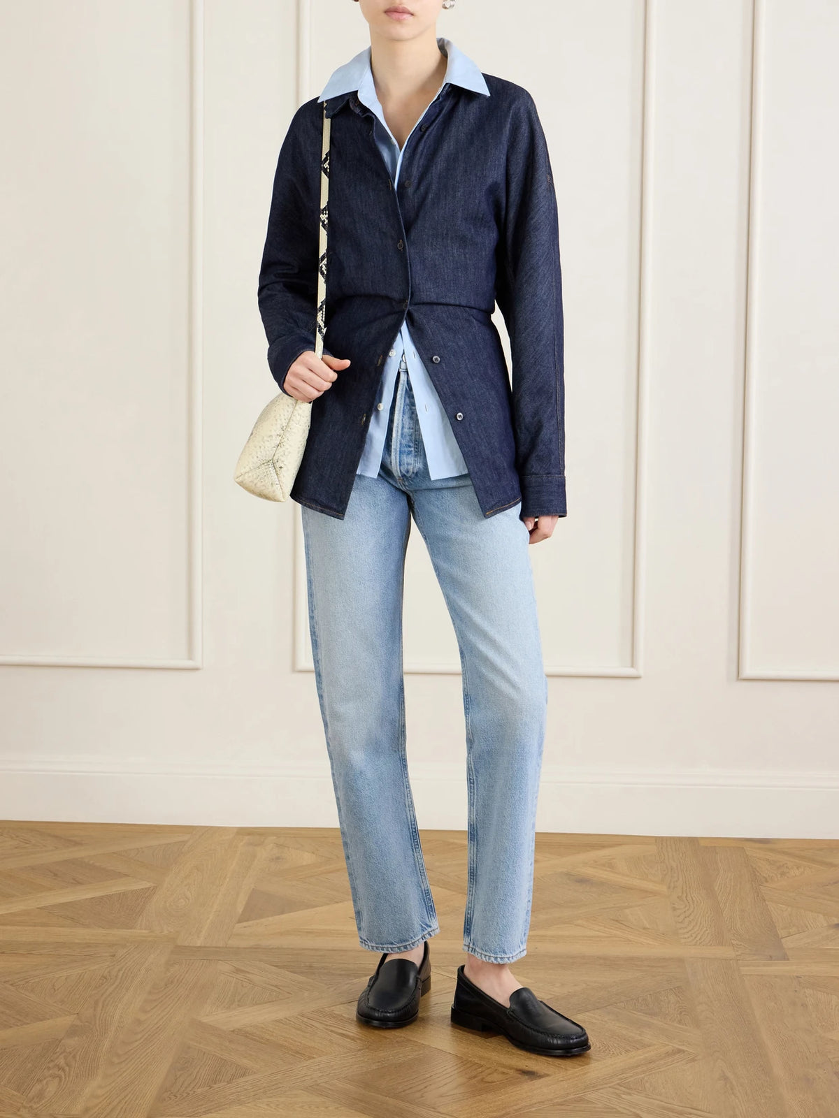 Image of Jeans. Product name - '90s Pinch Waist High-rise Straight-leg Jeans in Light denim colour by brand - AGOLDE