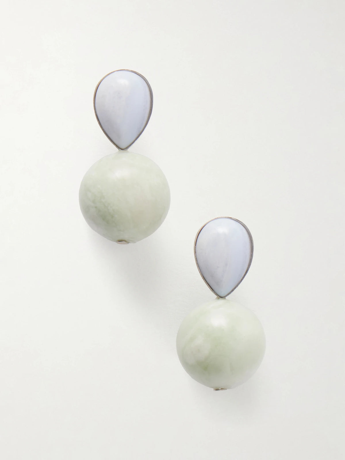 Allison Silver-tone Jade Earrings
