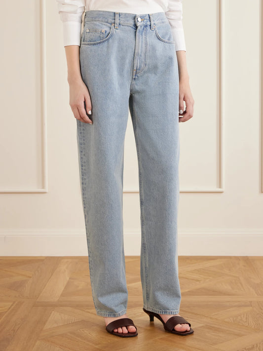 Loulou de Saison Samur Organic High-rise Straight-leg Jeans