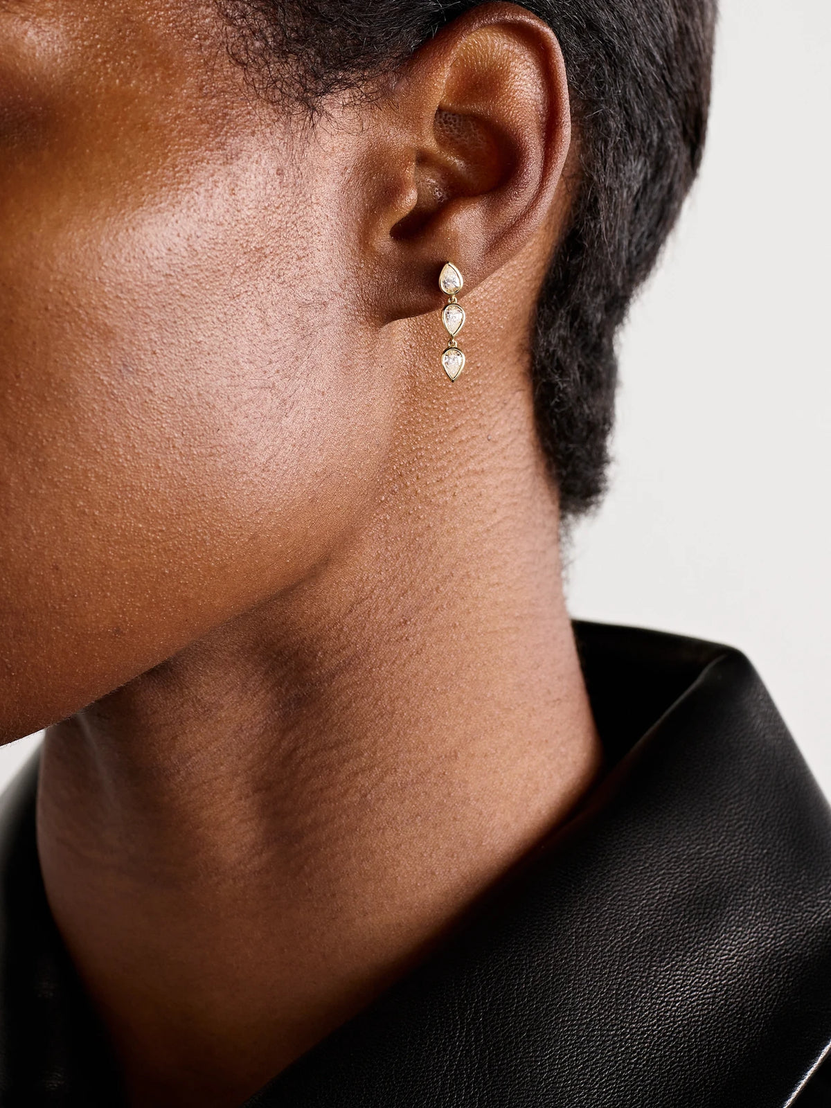 Image of Earrings. Product name - Elodie 18-karat Gold Diamond Earrings in Multi colour by brand - Anita Ko