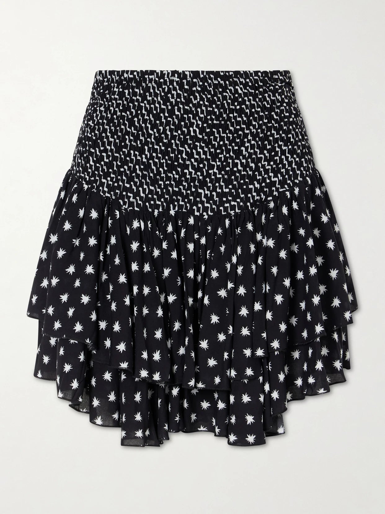 Estrellitas Y Olas Ruffled Mini Skirt