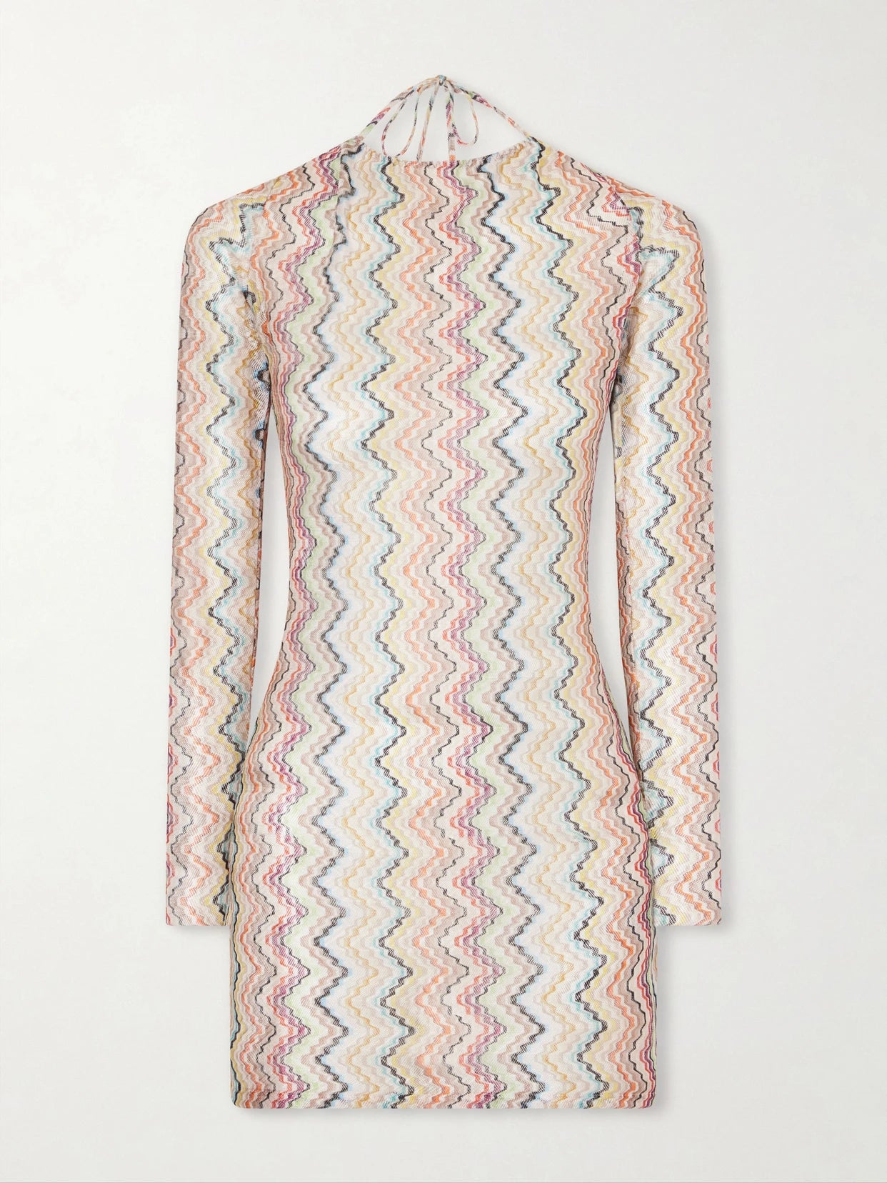 Image of Dresses. Product name - Striped Mesh Coverup in Multi colour by brand - Missoni