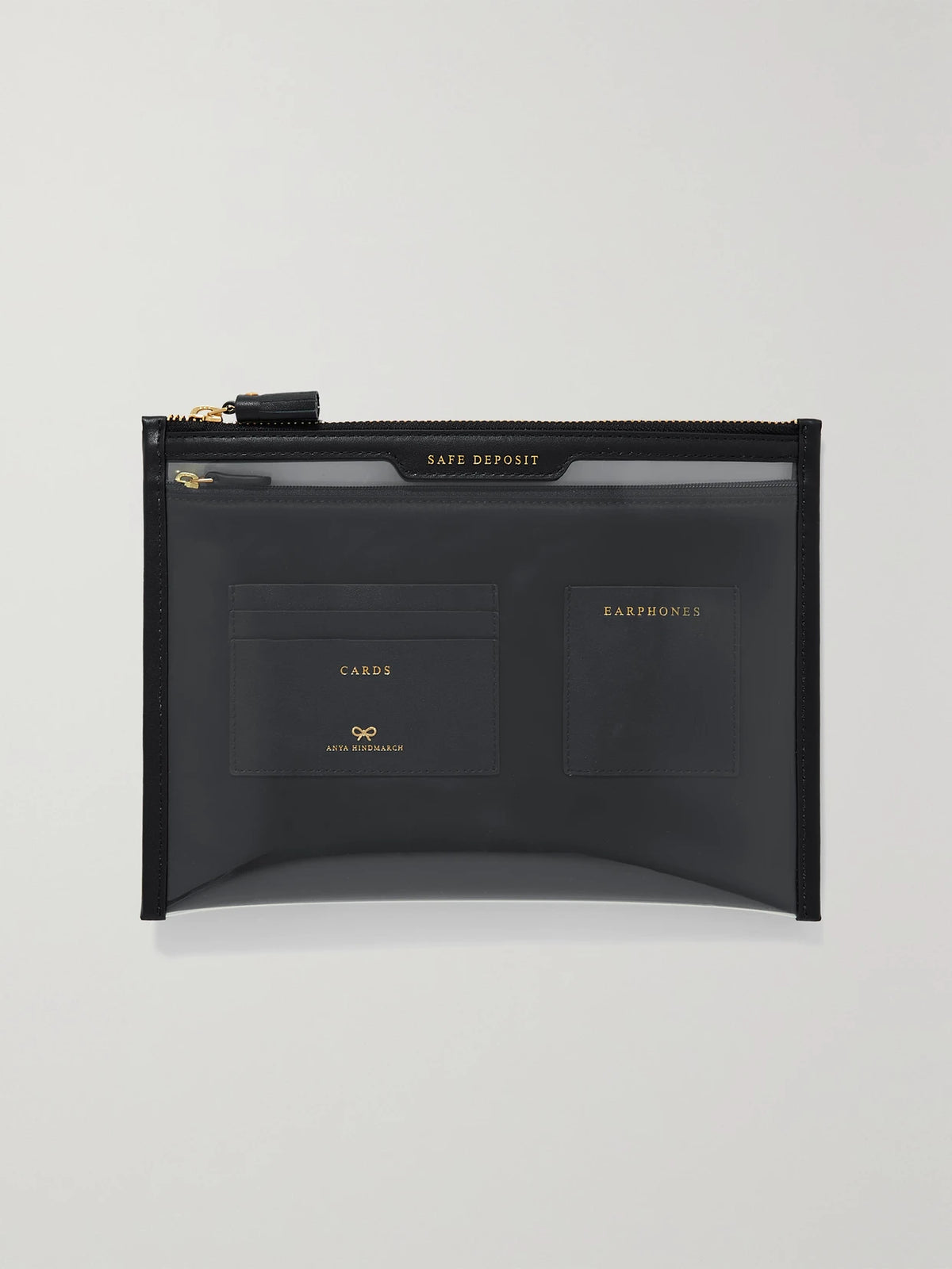 Safe Deposit Leather-trimmed Pvc Pouch