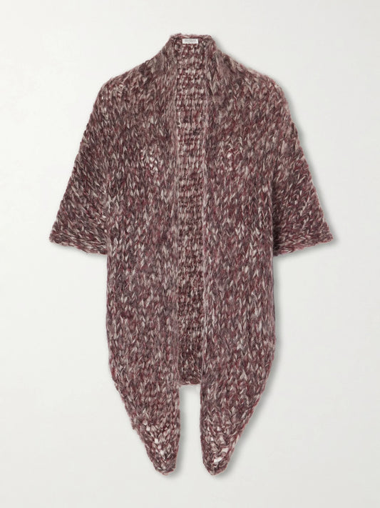 Mohair-blend Poncho