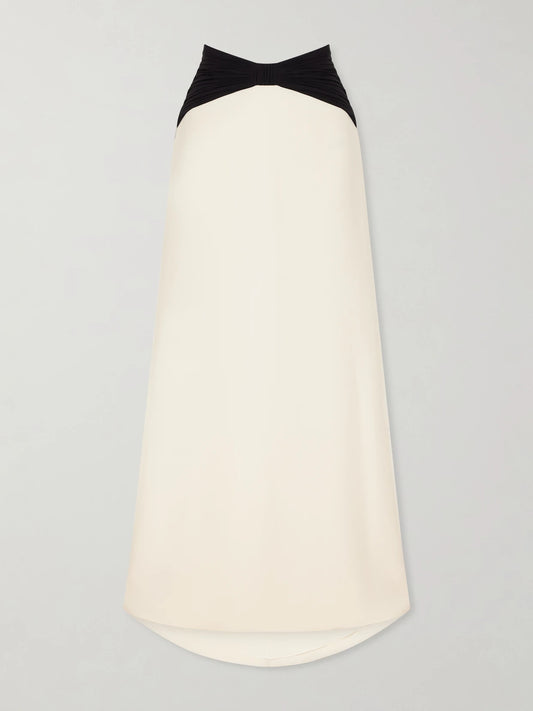 Image of a model wearing Skirts. Product name - Cady Maxi Skirt in Cream colour by brand - Valentino Garavani