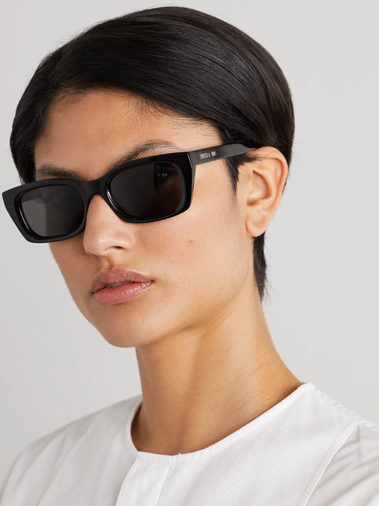 Image of Sunglasses. Product name - Diormidnight S3i Square-frame Acetate Sunglasses in Black colour by brand - DIOR Eyewear