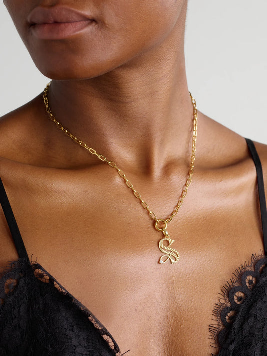 Image of Charms. Product name - Initials & Numbers Medium 18-karat Gold Diamond Pendant in O colour by brand - FoundRae