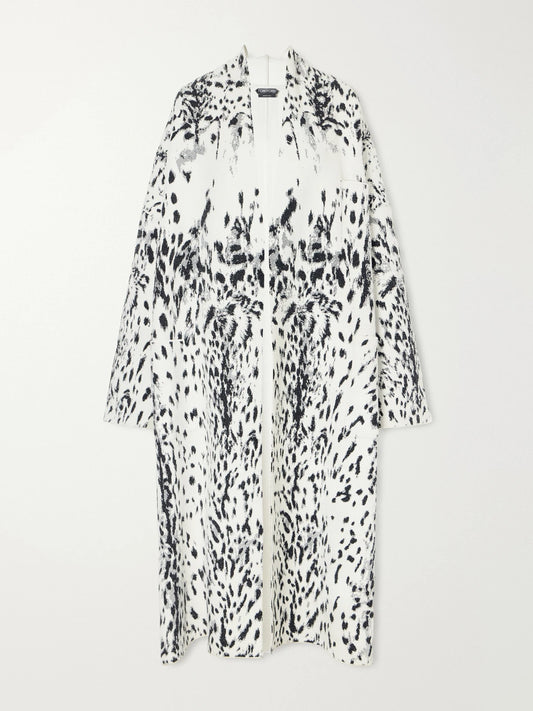 TOM FORD Animal-jacquard Velvet Coat