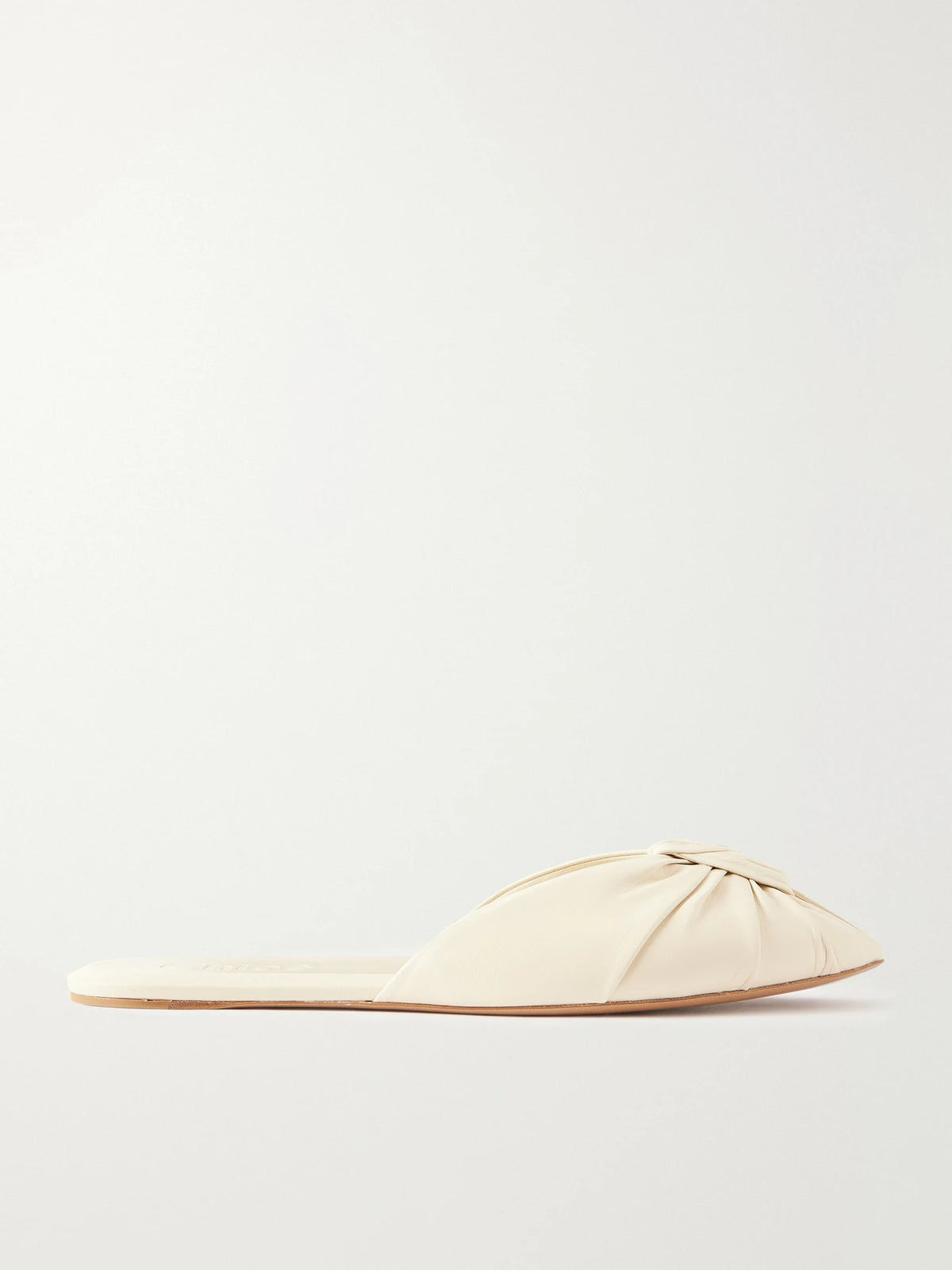 Suzie Ruched Leather Slides