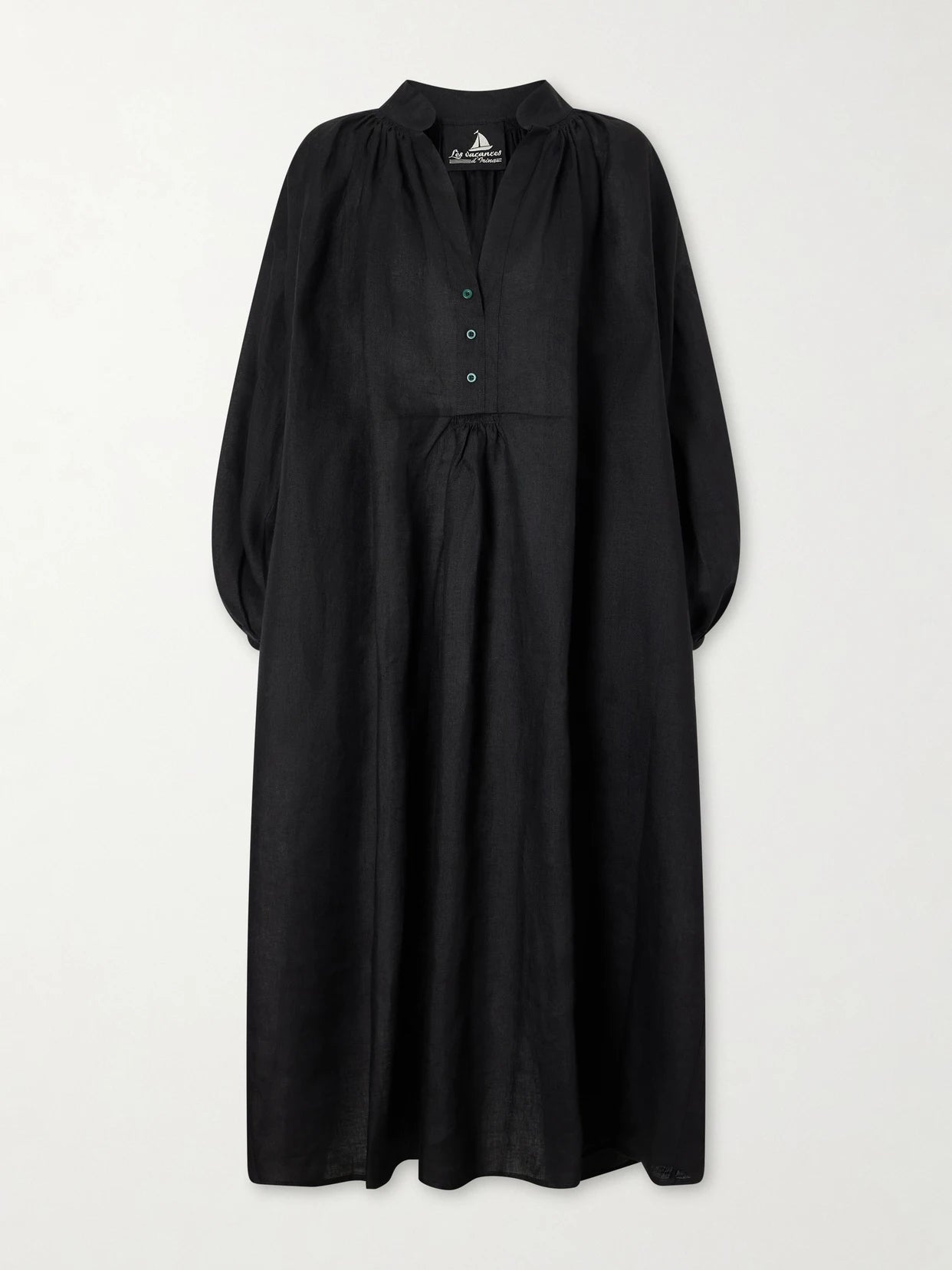 Black Sea Linen Maxi Dress