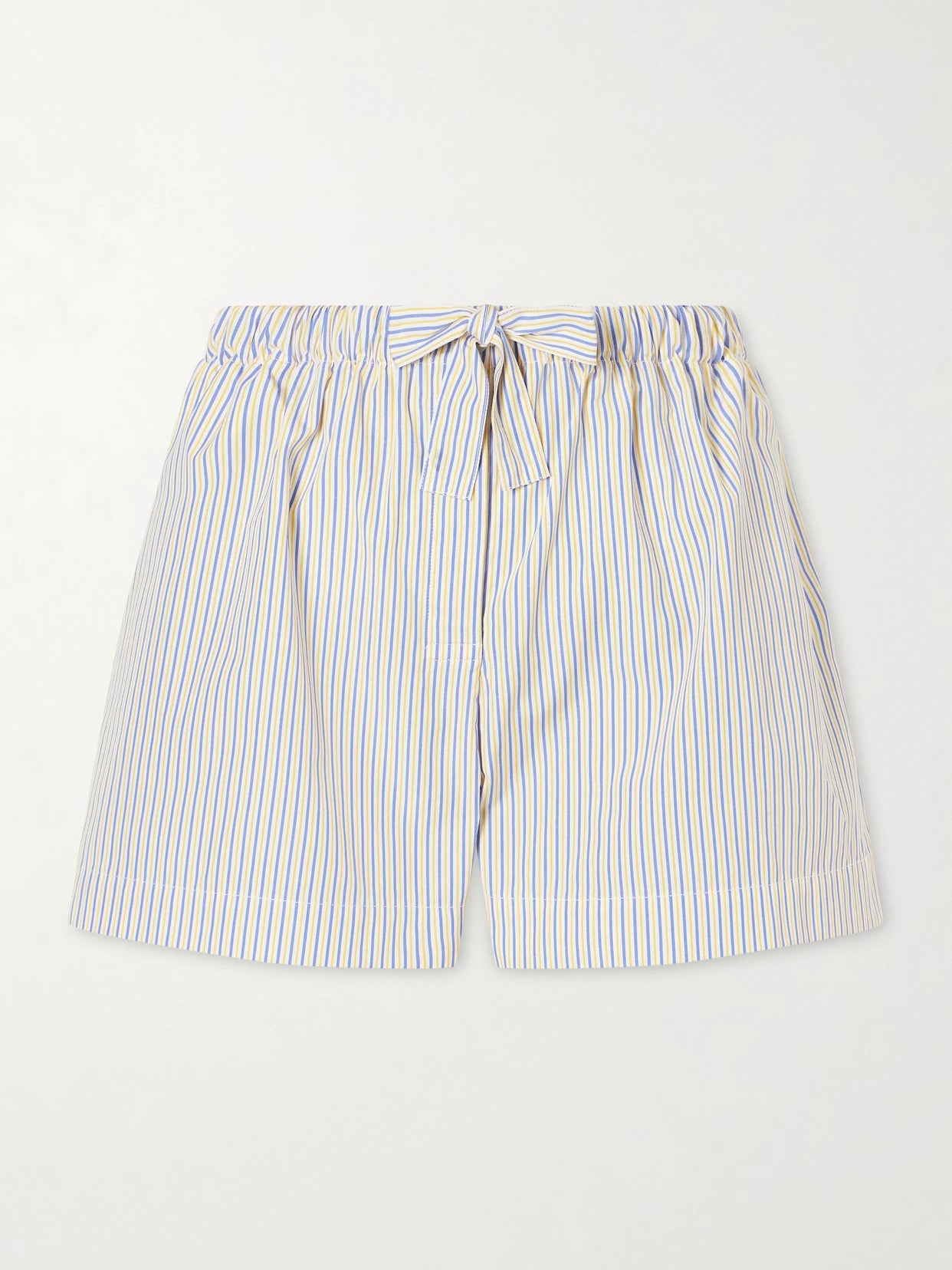 Striped Cotton Drawstring Shorts