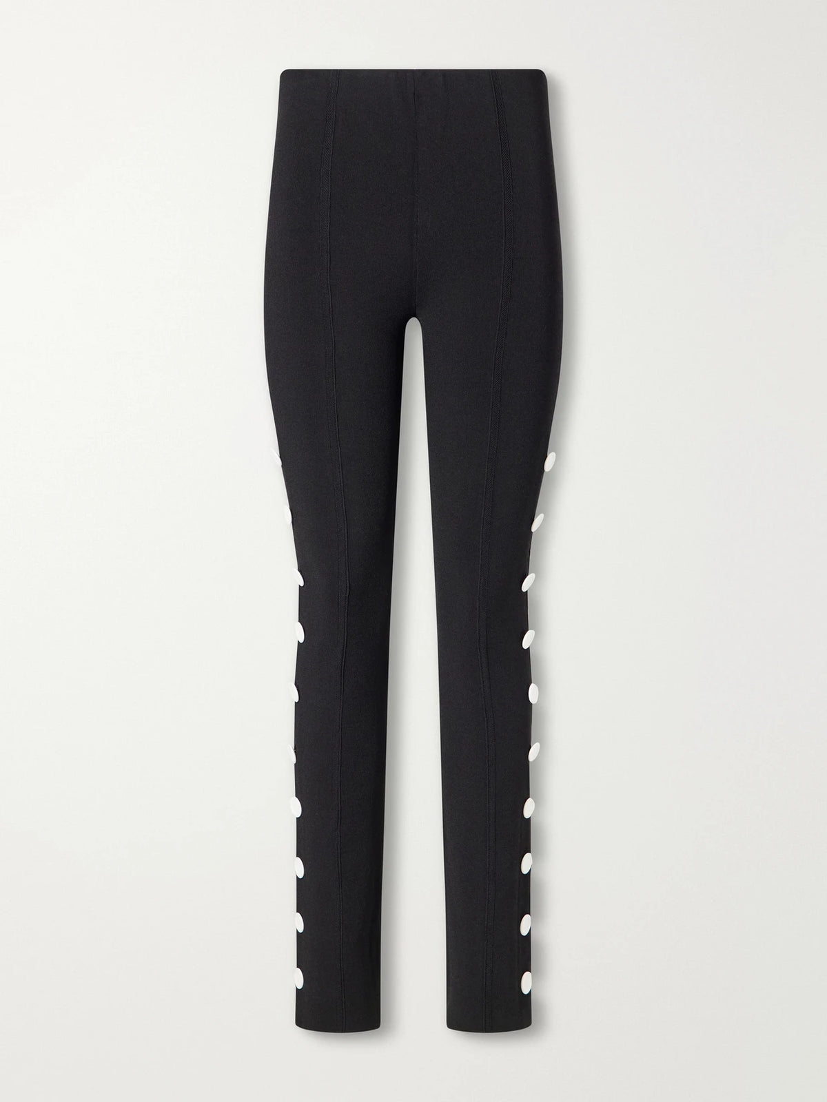 Proenza Schouler Martina Button-embellished Stretch-jersey Skinny Pants