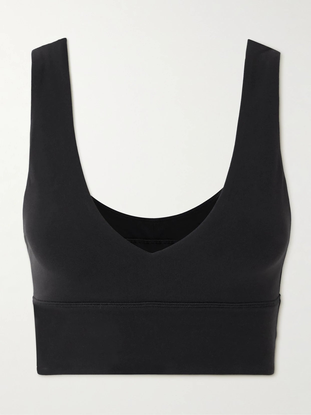 Image of Activewear. Product name - Yoga Align V-neck Nulu Sports Bra in Black colour by brand - lululemon