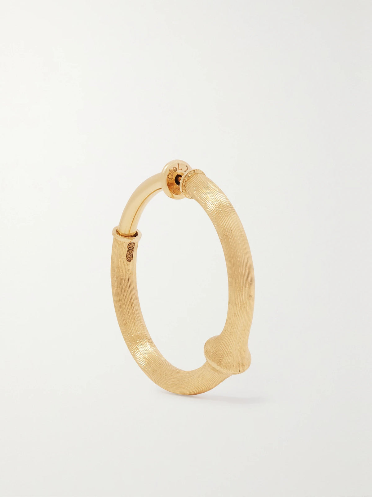 Nature Large 18-karat Gold Hoop Earring