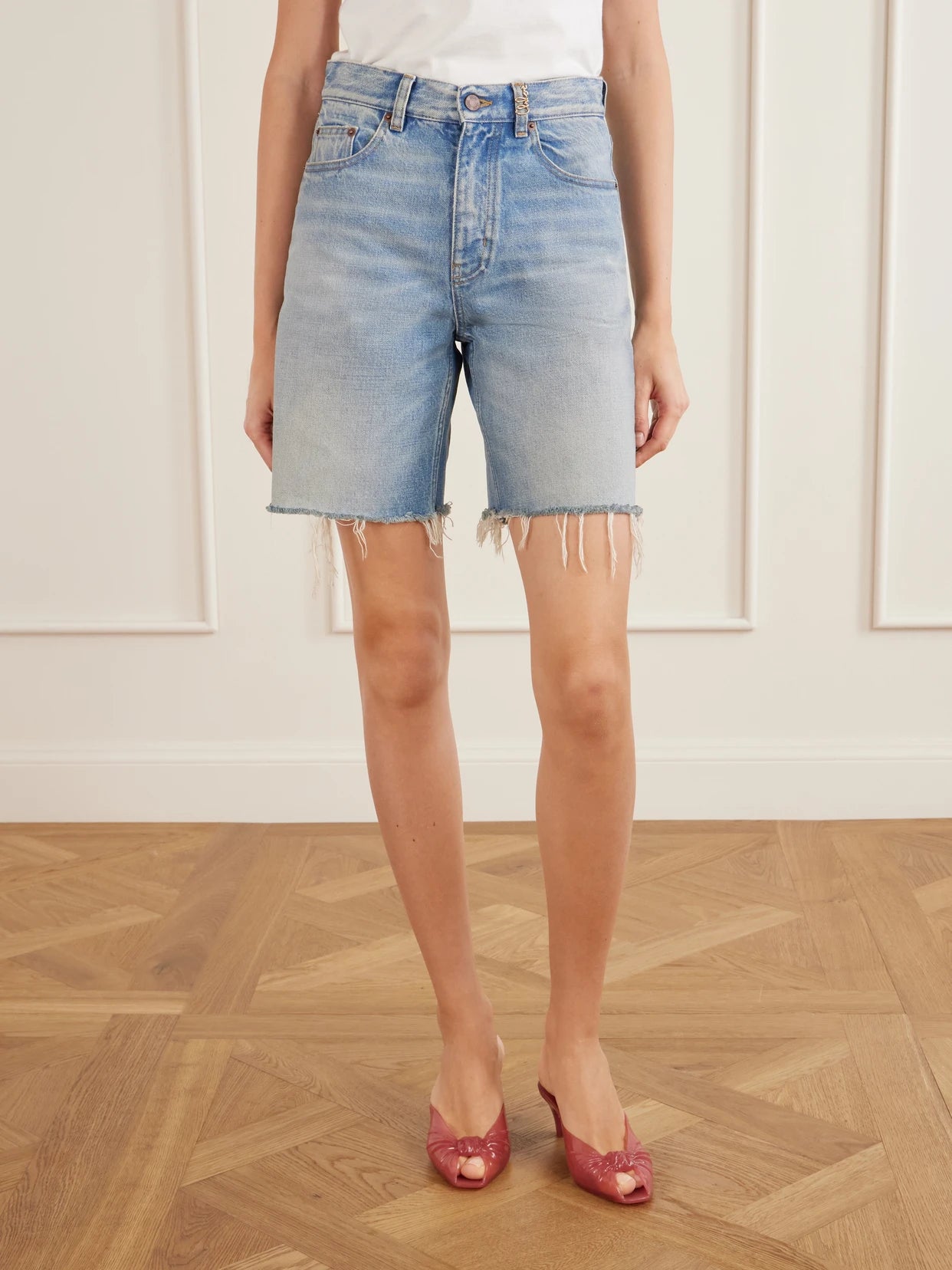 Frayed Denim Shorts