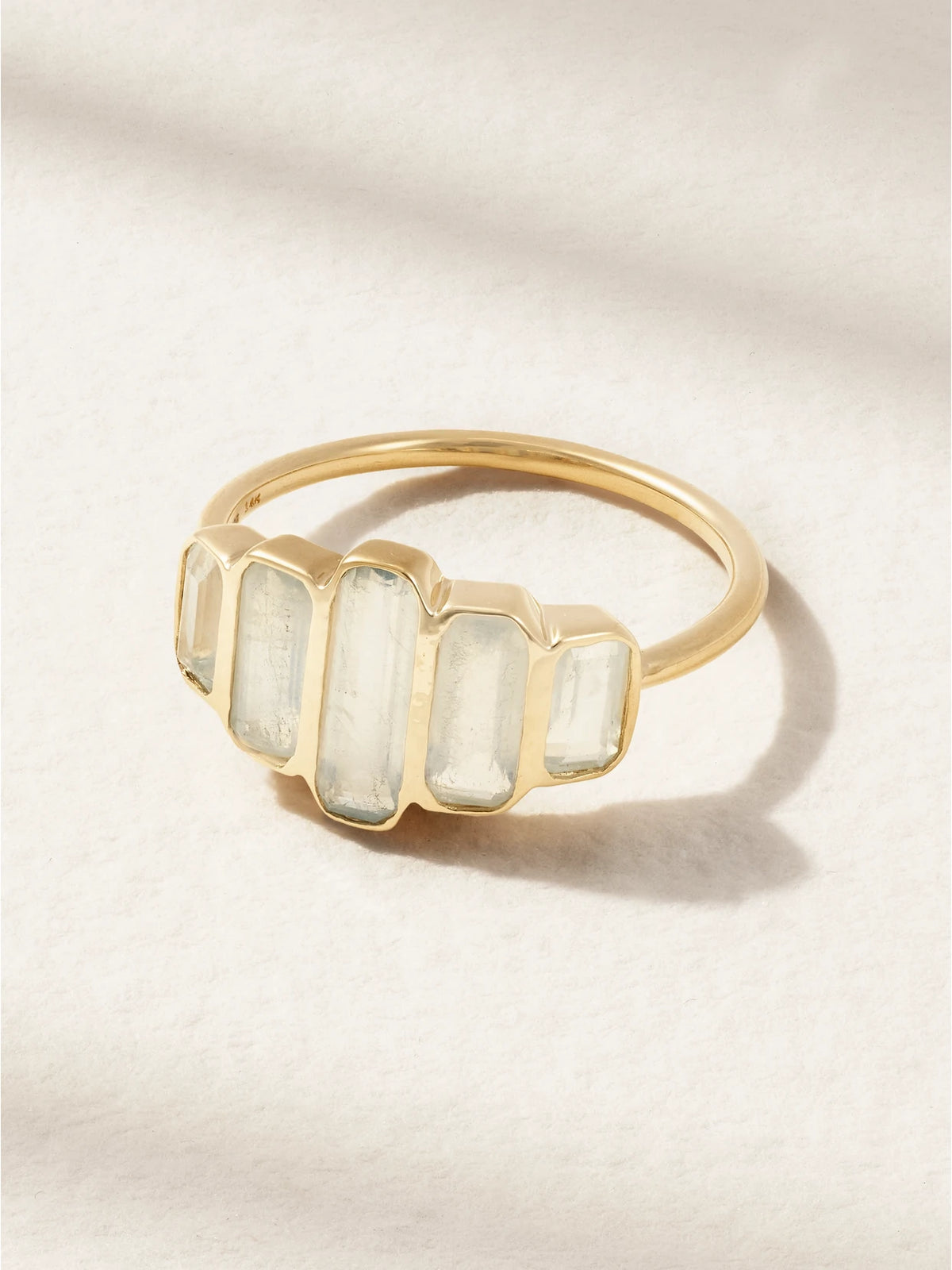 Cityscape 14-karat Recycled Gold Aquamarine Ring