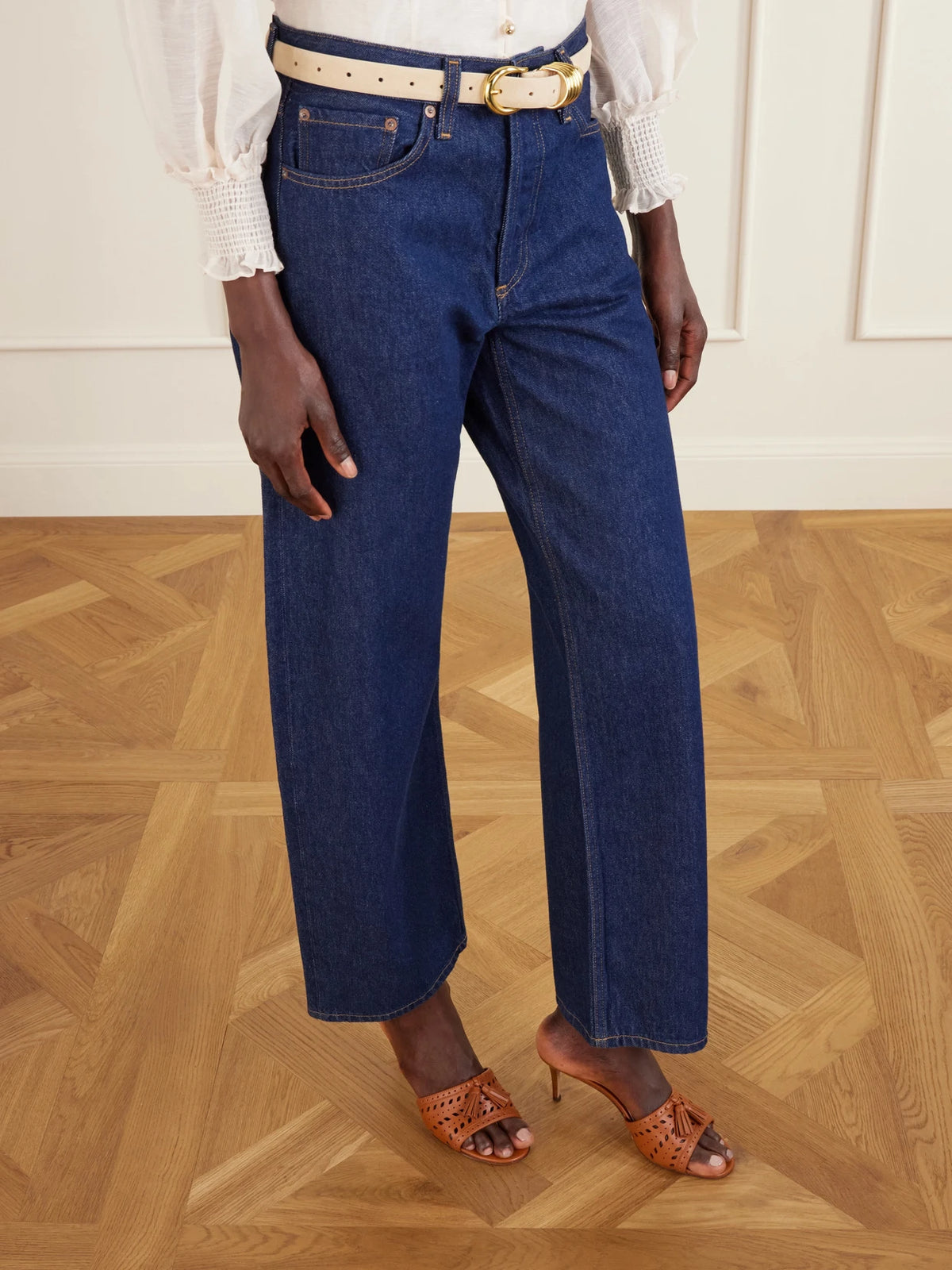 70 Laser-cut Leather Mules