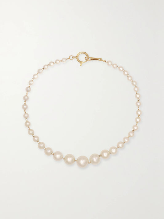 14-karat Gold Pearl Bracelet