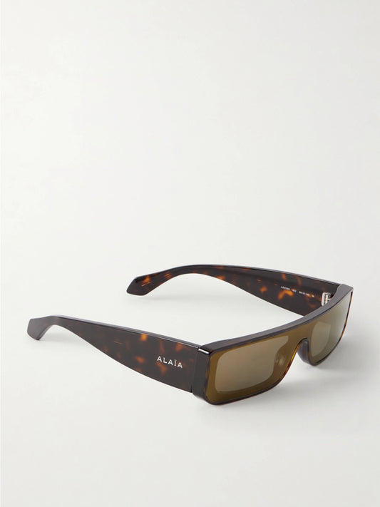 Alaïa Square-frame Tortoiseshell Recycled-acetate Sunglasses