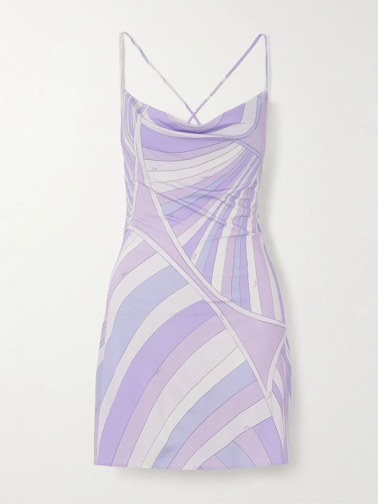 Printed Satin-jersey Mini Dress