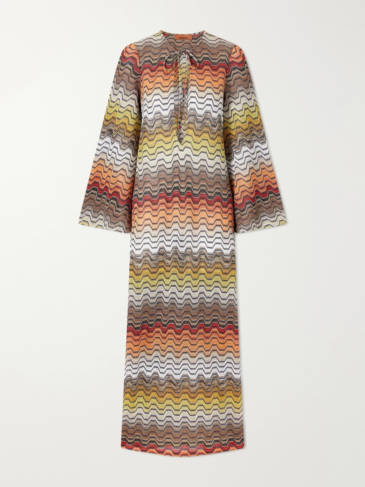 Mare Striped Metallic Crochet-knit Coverup