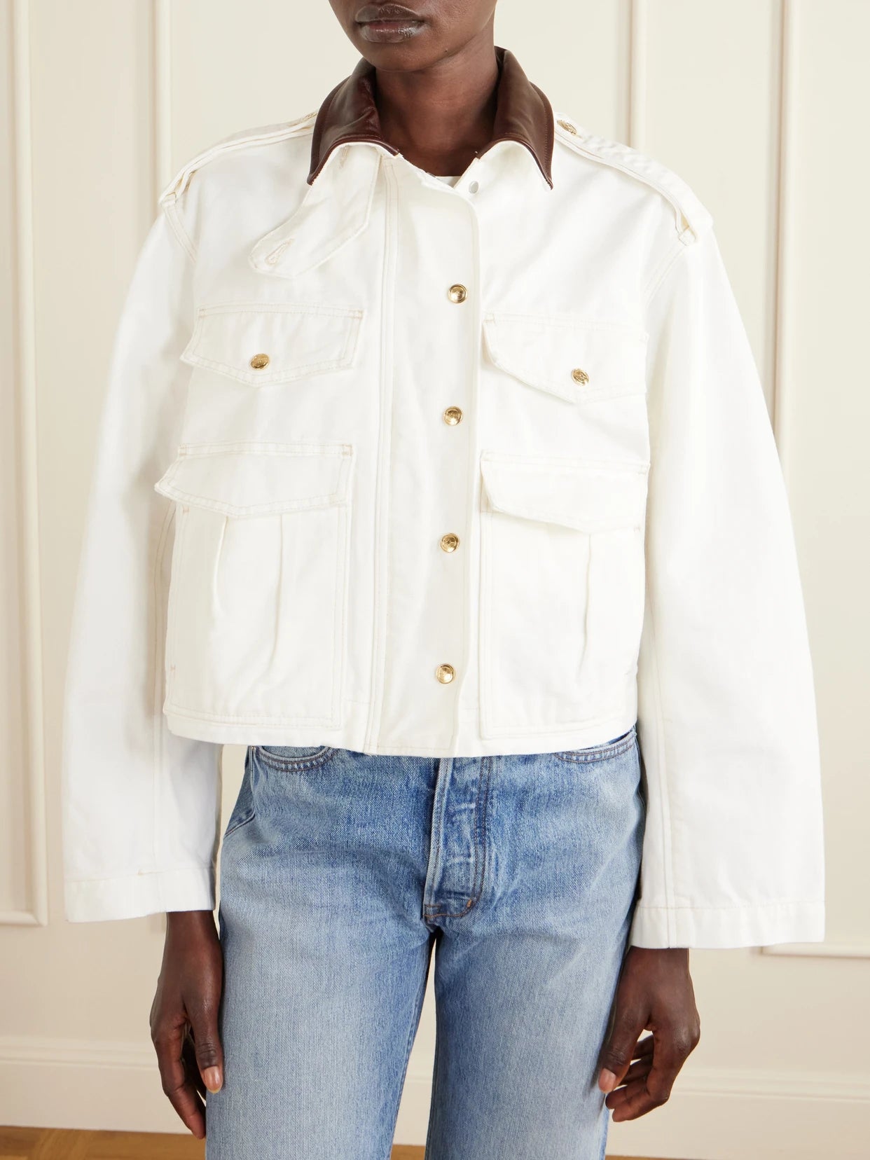 Henderson Leather-trimmed Regenerative Cotton-canvas Jacket