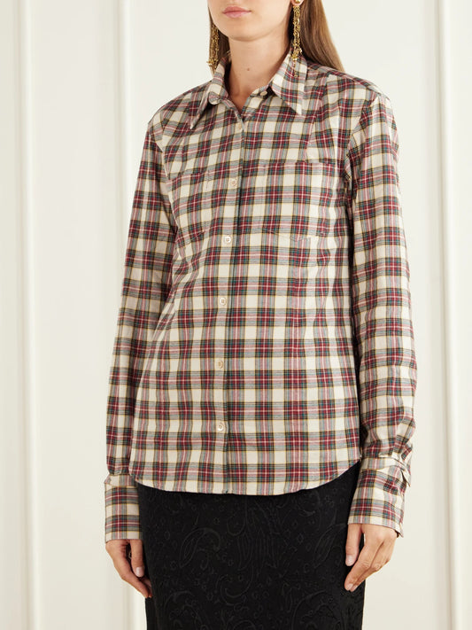 Dries Van Noten Checked Cotton-flannel Shirt