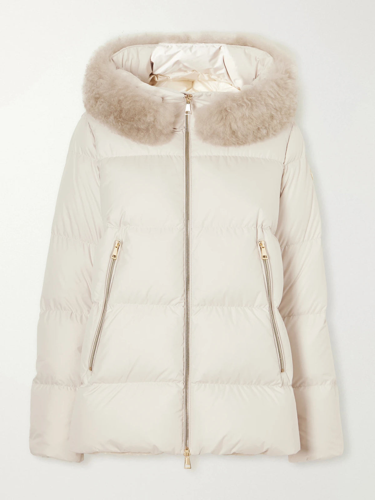 Moncler Laichefur Plush-trimmed Shell Quilted Down Jacket