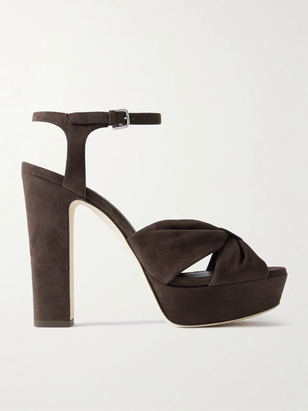 Heloise 120 Knotted Suede Platform Sandals
