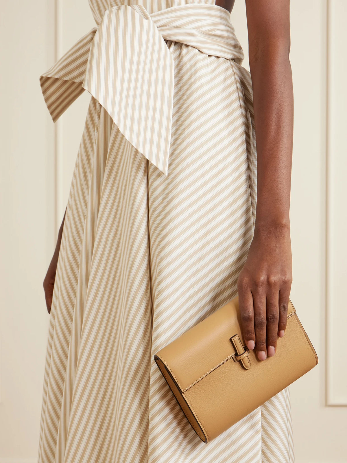 Image of Bags. Product name - Leather Clutch in Taupe colour by brand - Hunting Season