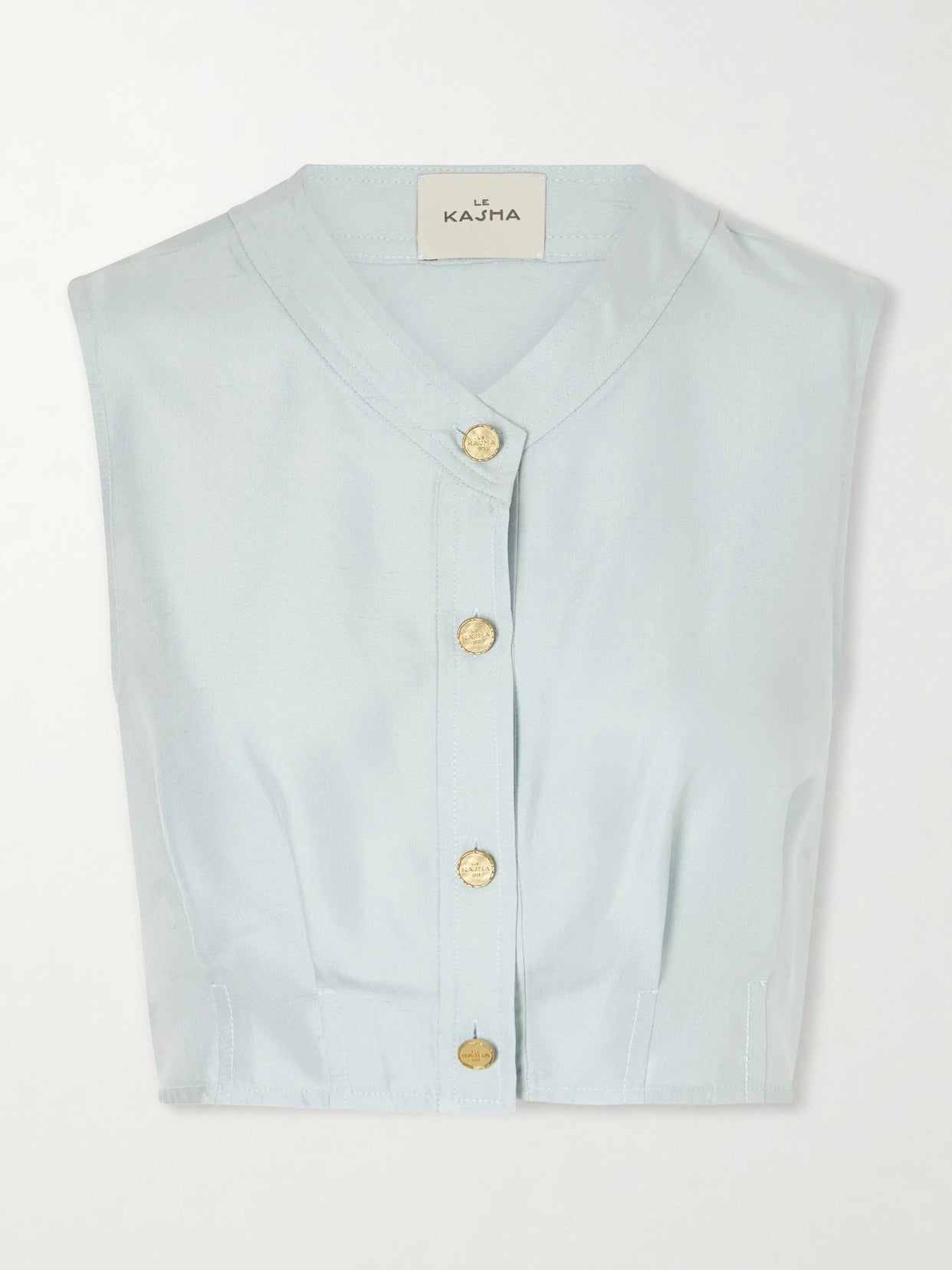Haima V Neck Silk Top