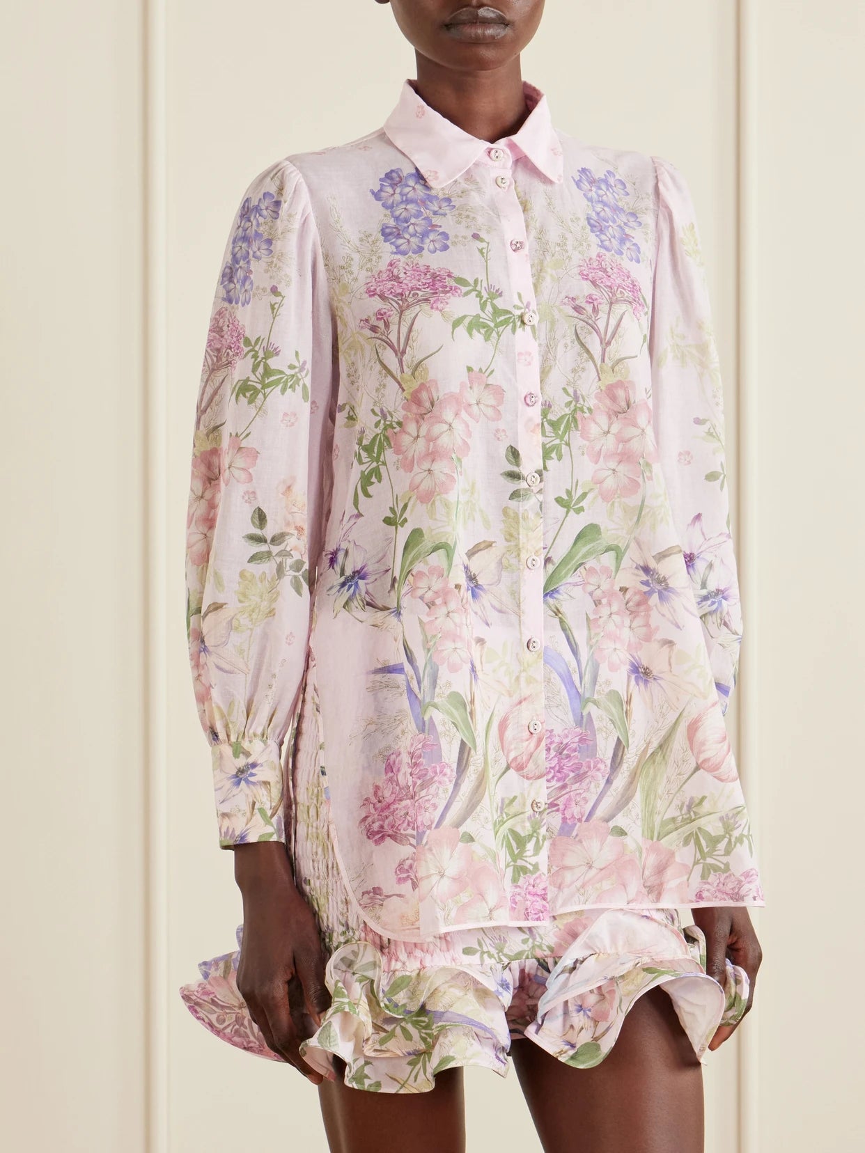 Aster Floral-print Cotton-blend Shirt