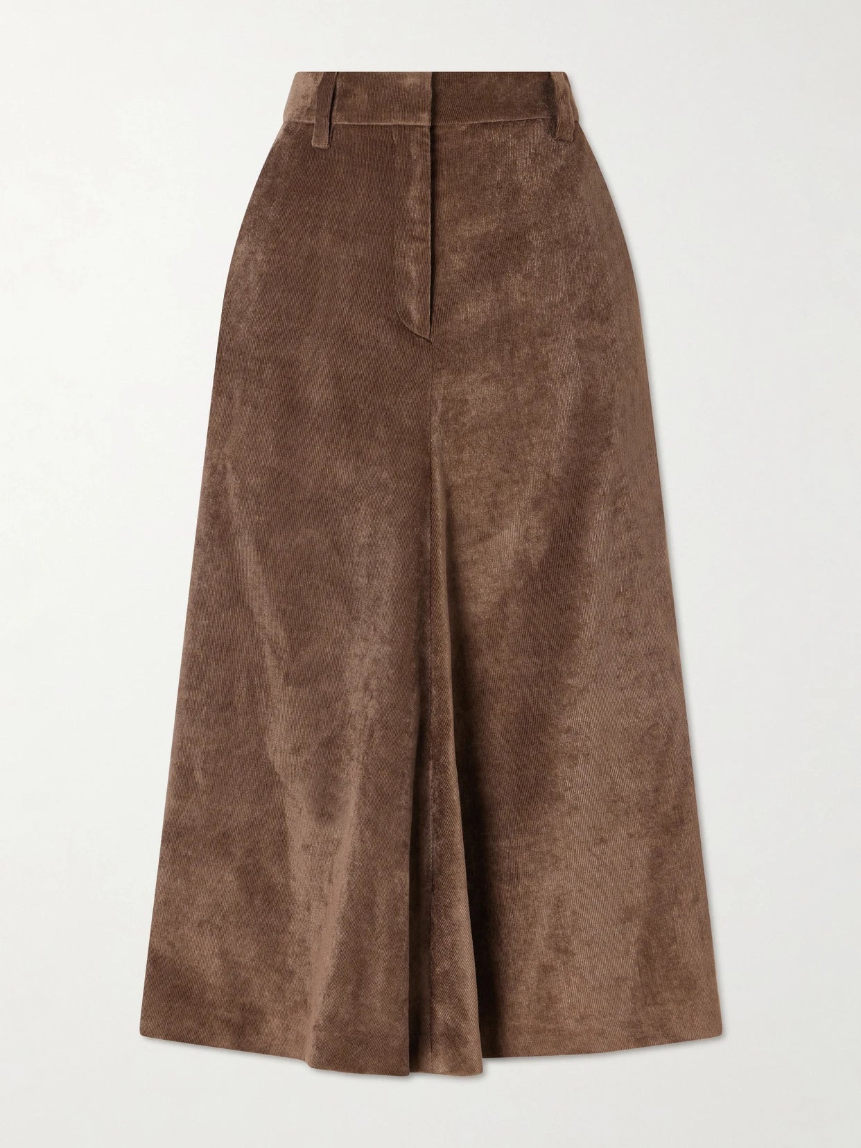 Embellished Corduroy Midi Skirt