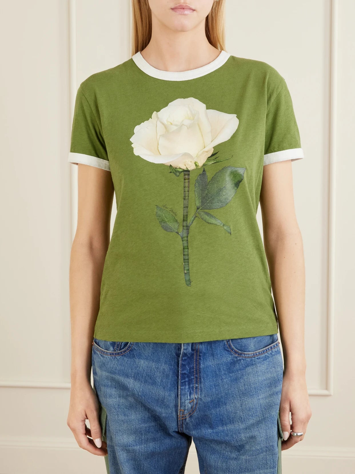 Etza Printed Cotton And Hemp-blend T-shirt