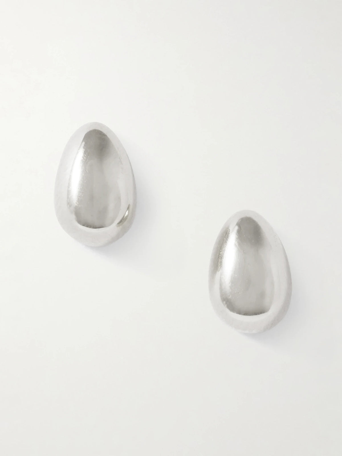 Tiny Egg Silver Earrings