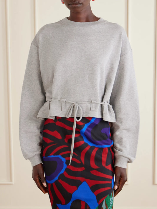 Ruffled Cotton-jersey Sweatshirt