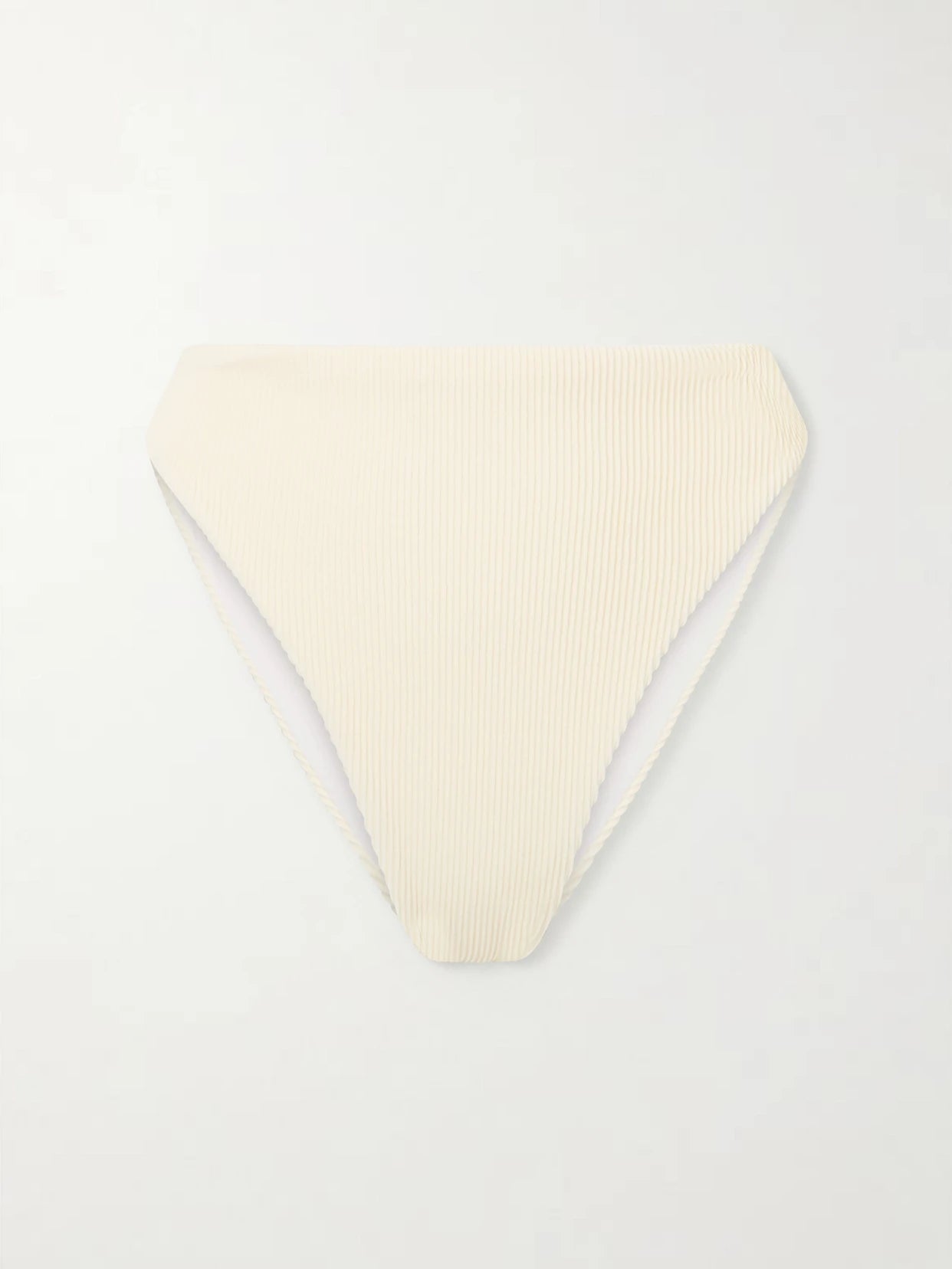 Image of Swimwear. Product name - Mah Ribbed Bikini Briefs in Cream colour by brand - Haight