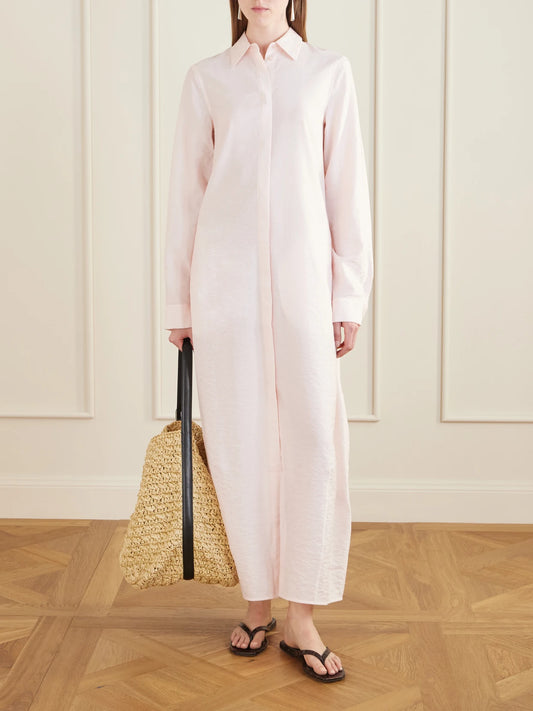 Leather-trimmed Raffia Shoulder Bag