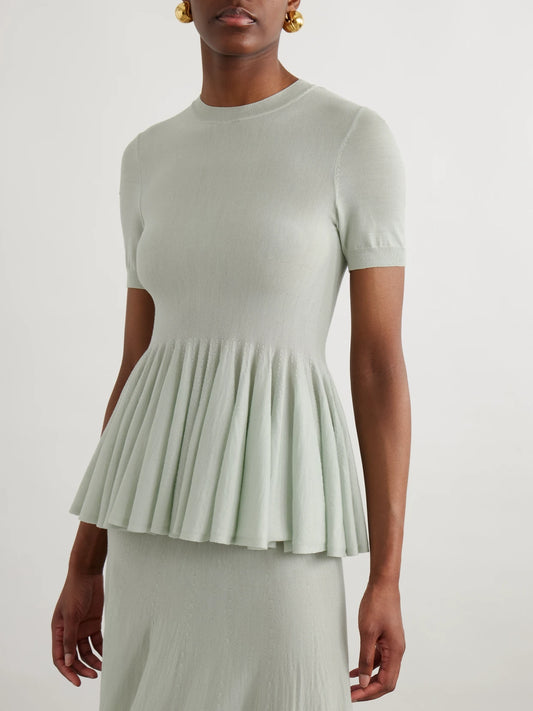 Wool Peplum Top