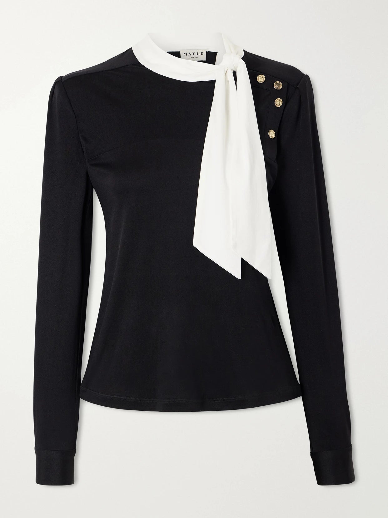 Desi Tie-detailed Silk Shirt