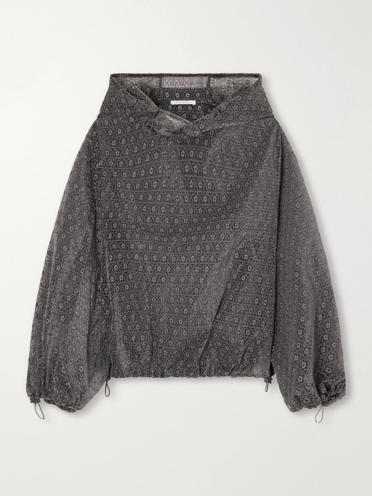 Cecilie Bahnsen Shila Hooded Drawstring Cotton-blend Floral-lace Jacket