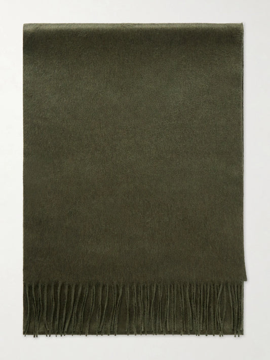 Gabriela Hearst Blaine Fringed Silk And Cashmere-blend Scarf